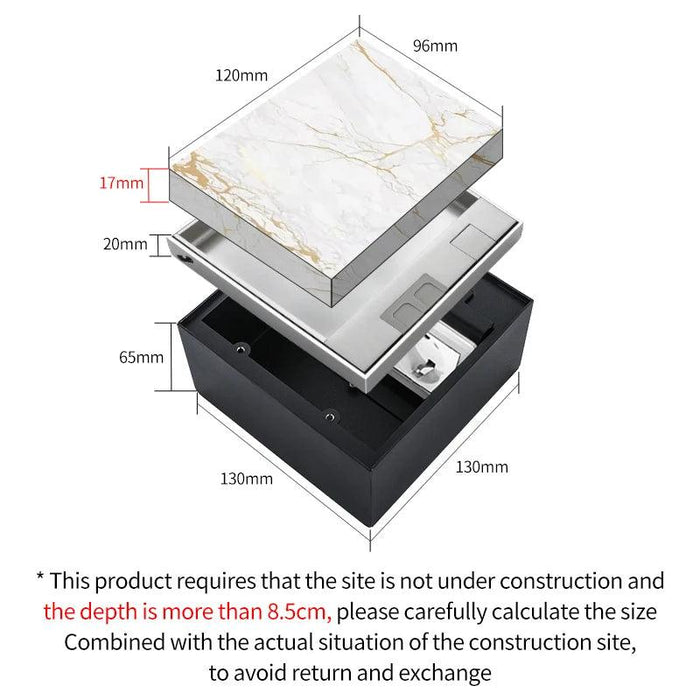 Waterproof EU Floor Socket for Seamless Home Appliance Integration