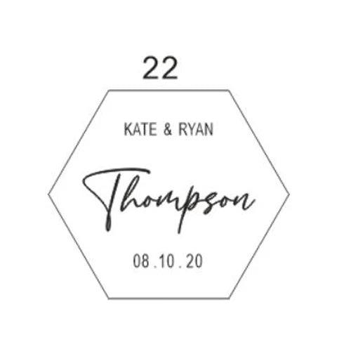 Customizable Transparent Hexagon Acrylic Ring Box with Engraved Name and Date - Elegant Jewelry Display