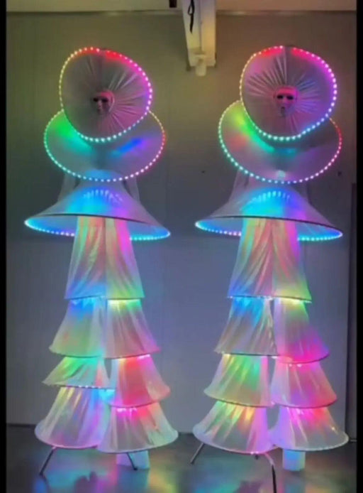 RGB LED Stilt Walker Carnival Costume for Dazzling Stage Performances