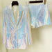 Blazer Shorts Suits Two Piece Sets Sequins