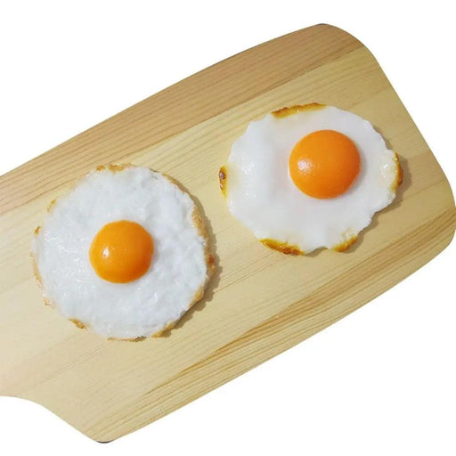 Lifelike Fried Egg Replica - Artificial Food Display for Kitchen Decor, Photography Props, and Sweet Table Displays