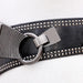 Punk-Inspired Rivet-Studded Elastic Waist Belt for Women