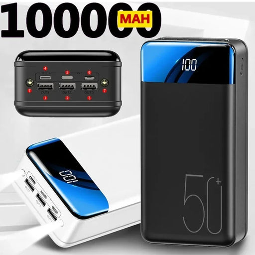 High Capacity Fast Charging Power Bank with LED Flashlight