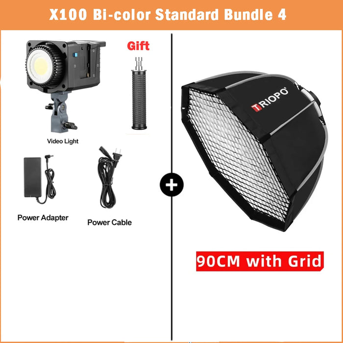 X100 RGB LED Video Light with APP Control for Outdoor Video Shooting
