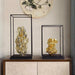 Elegant Golden Mountain Resin Tabletop Accents for Luxurious Living Spaces