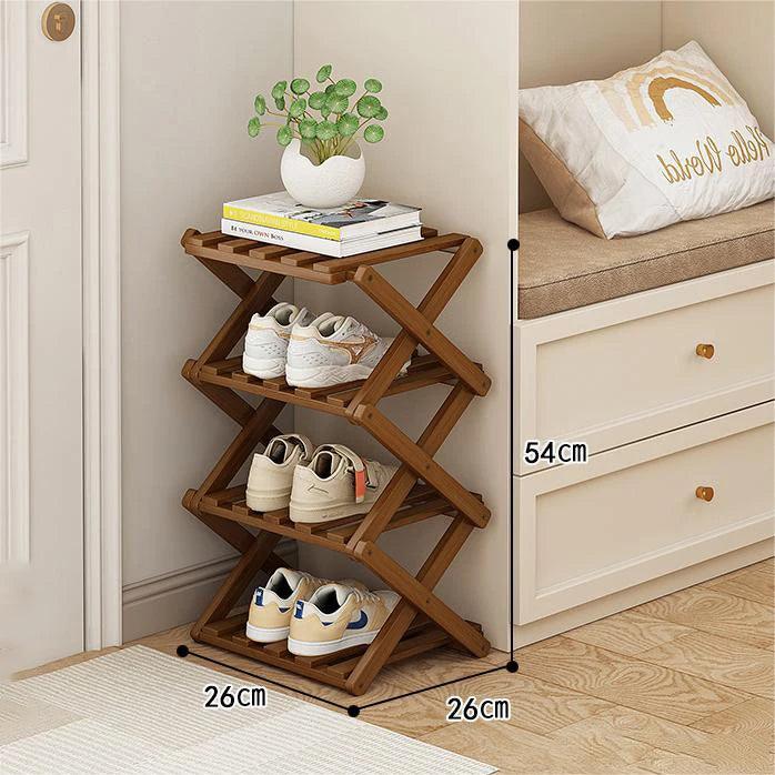 Elegant Expandable Bamboo Shoe Storage Rack with Customizable Tier Options