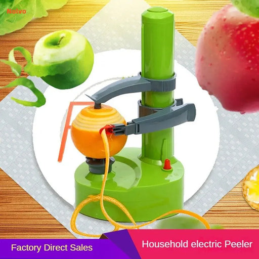 Automatic Electric Fruit and Vegetable Peeler with Adjustable Fork - Quick and Hands-Free Operation