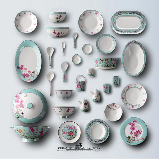 Chinese Bone China Bowl and Plate Set: Elegant Dining Essentials