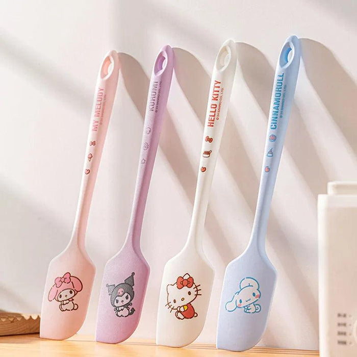 Heat-Resistant Silicone Spatula Featuring My Melody, Kuromi, and Hello Kitty