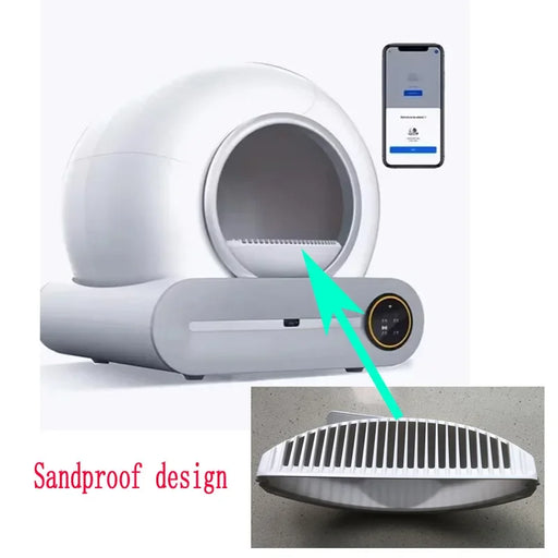 Smart Cat Litter Box with App Control and Self-Cleaning Technology