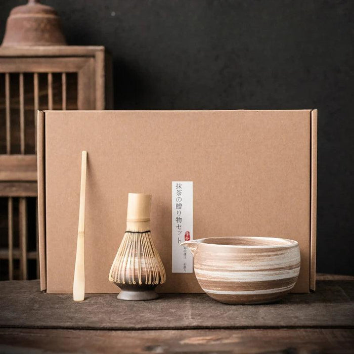 Zen Matcha Tea Set with Bamboo Whisk and Spoon