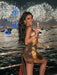 Shimmering Gold Sequin Bodycon Dress - Stylish Strapless Mini for Women