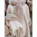 Fabulous Fur-Trimmed Batwing Poncho for Trendsetting Women