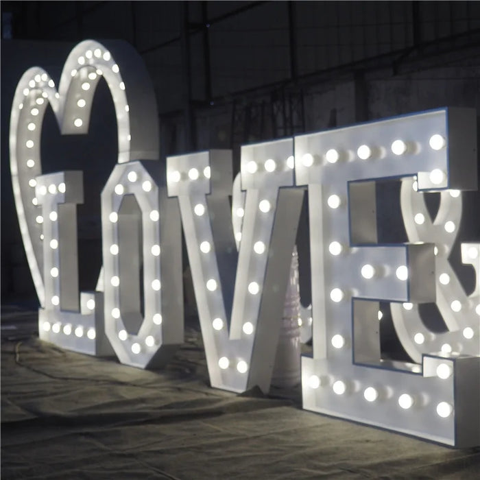 Personalized Illuminated Marquee Alphabet and Numeric Sign Set