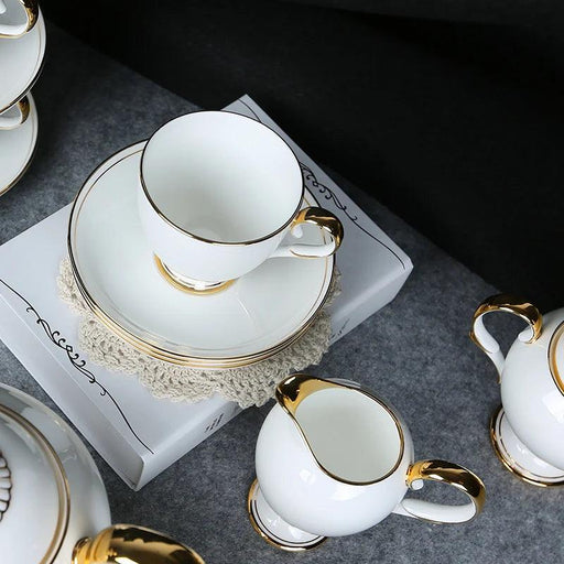 Elegant 15-Piece Bone China Tea and Coffee Set