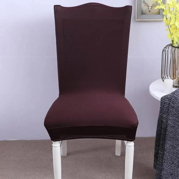 Elegant Nordic Dark Blue Stretch Chair Cover - Premium Spandex/Polyester for Events and Banquets