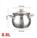 Large Capacity 304 Stainless Steel Soup Pot - Ideal Cookware for Gas and Induction Cooking