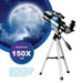 70mm Portable Astronomy Telescope Kit with Interchangeable Eyepieces, Adjustable Tripod, and Barlow Lens - Perfect for Budding Stargazers and Space Enthusiasts