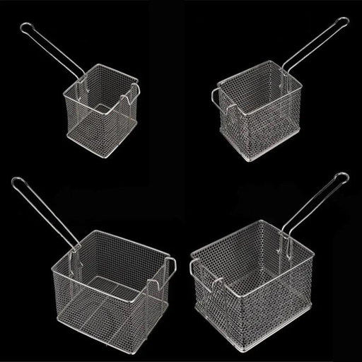 Crispy Fry Perfection: Premium Stainless Steel Square Fryer Mesh Strainer