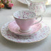 Charming English Tea Time Set: Luxurious Bone China Cups with Elegant Ceramic Plates