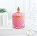 Amber Radiance Crystal Glass Storage Jar with Lid for Jewelry and Event Decor