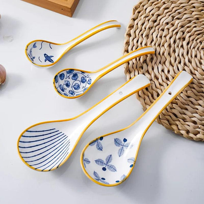 Stylish Ergonomic Japanese Ceramic Soup Spoon - Essential for Every Kitchen