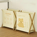 Chic Foldable Laundry Hamper with Lid - Elegant Cotton Linen Organizer for Stylish Home Storage