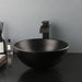 Artisan Hand-Painted Tempered Glass Sink Ensemble with Modern Chrome Faucet