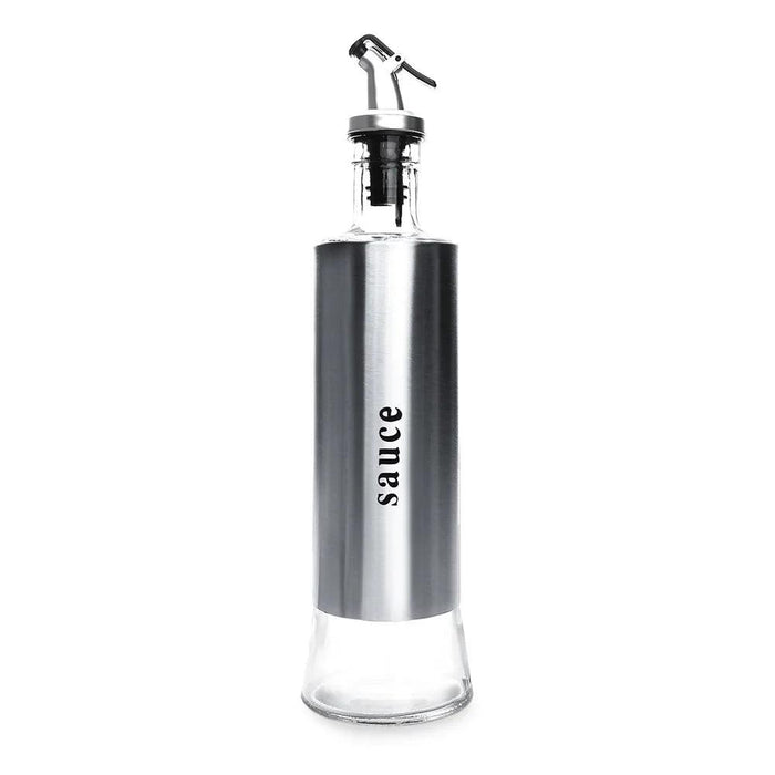 Chic Stainless Steel Oil Dispensing and Spice Jar Ensemble - Transform Your Cooking Journey