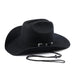 Elegant 100% Wool Cowboy Fedora Hat - XL Size with Unique Raw Edge Brim & Luxurious Satin Lining