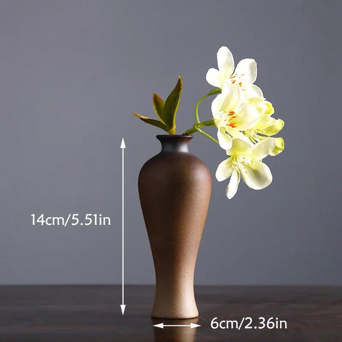 Stylish Hydroponic Ceramic Vase with Floral Accent for Tranquil Tabletop Elegance