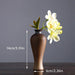 Stylish Hydroponic Ceramic Vase with Floral Accent for Tranquil Tabletop Elegance