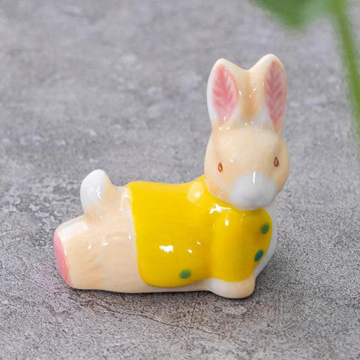 Charming Japanese Ceramic Rabbit Chopstick Rest and Home Accent Decor