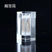 Elegant Amber Glass Toothpick and Swab Organizer - Luxurious Square Storage Jar for Home Decor