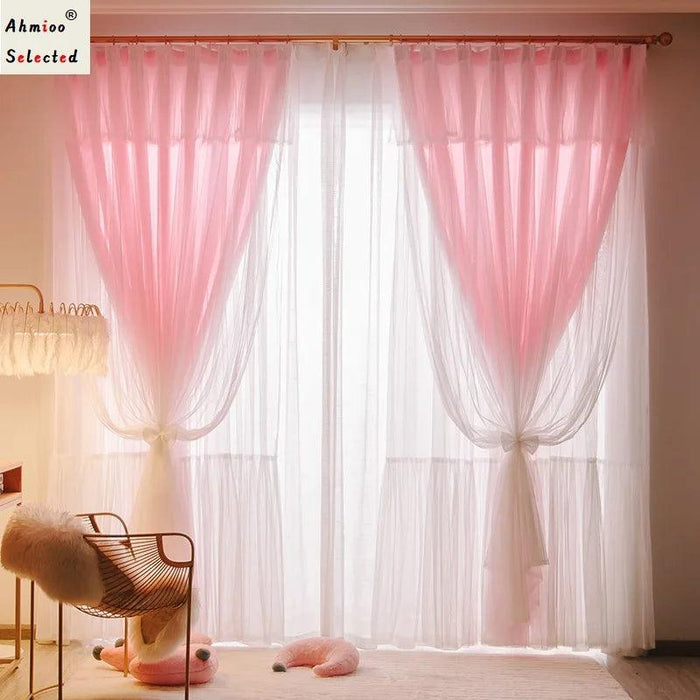 1 Panel - Charming 3-Layer Lace Blackout Drapes for Dreamy Girls' Retreats