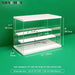 Clear Acrylic LED Light Display Stand Organizer with Sliding Doors - 6 Tier Dustproof Showcase Box
