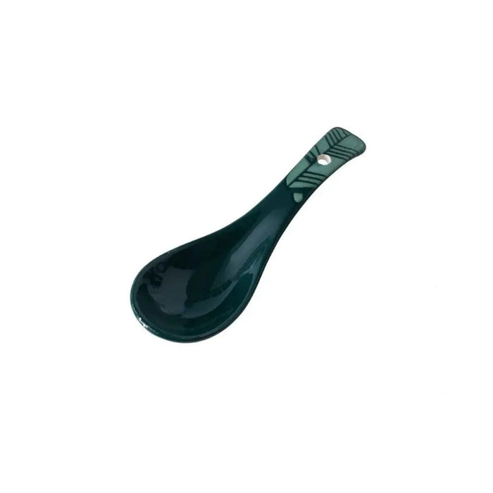 Artisan Handcrafted Japanese Ceramic Soup Spoon for Sophisticated Dining