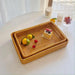 Artisan Woven Rattan Storage Tray for Fruits, Vegetables, and Tea