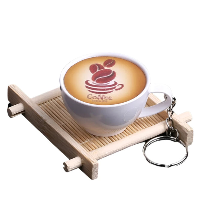 Charming Miniature Resin Coffee and Tea Cup Display Model for Whimsical Décor