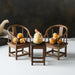 Charming Vintage Sushi Presentation Set with Miniature Table and Chair