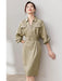 Chic Women's Autumn Shirt Dress for Office and Beyond