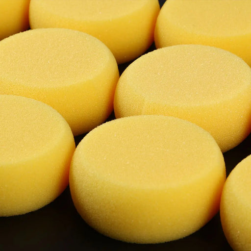 Yellow Watercolor Sponge Set - 12 Round Sponges for Art, Crafts, and Pottery