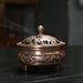 Antique Hollow Copper Incense Burner with Three Legs - Elegant Zen Decor for Home and Yoga Spaces