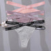 3-Pack Women's Sexy High Waist Cross Strap Cotton G-String Panties