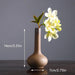 Stylish Hydroponic Ceramic Vase with Floral Accent for Tranquil Tabletop Elegance