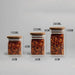 Elegant Acacia Wood and Glass Spice Jars Set - 4 Pcs for Kitchen Organization