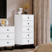 Sleek Modern 5-Drawer Dresser with Stylish Metal Legs - Perfect Storage for Any Room