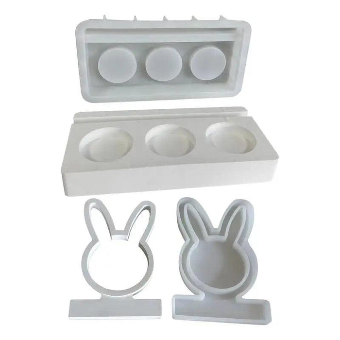 3D Hollow Easter Bunny Candle Silicone Mold for Handmade Crafts and Resin Art