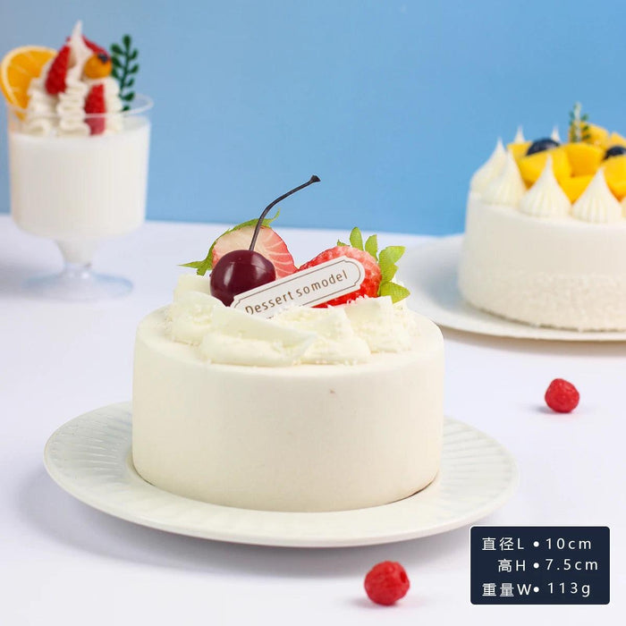 Realistic Faux Fruit Cake Model for Home Decor and Photography - 1PC FCYY-MIX2