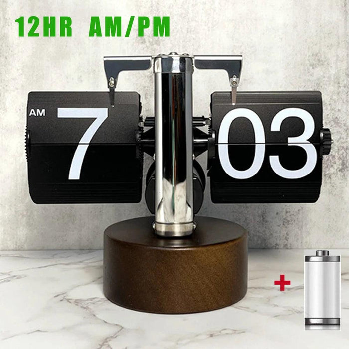 Digital Flip Clock with Automatic Page Turning - Stylish Home Décor with Battery Included